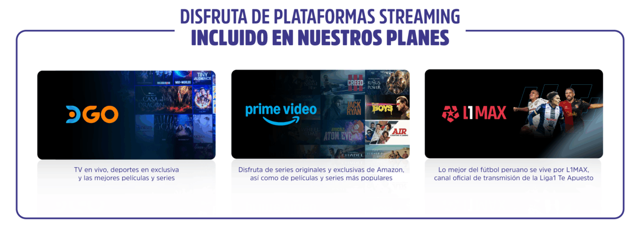 DGO, Prime Video y L1MAX incluidos